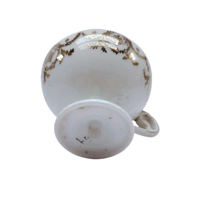 Antique Erdmann Schlegelmilch Pedestal Demitasse Cup and Saucer