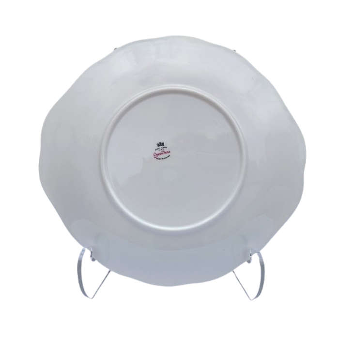 Queen Anne Fine Bone China Roses Cake Plate