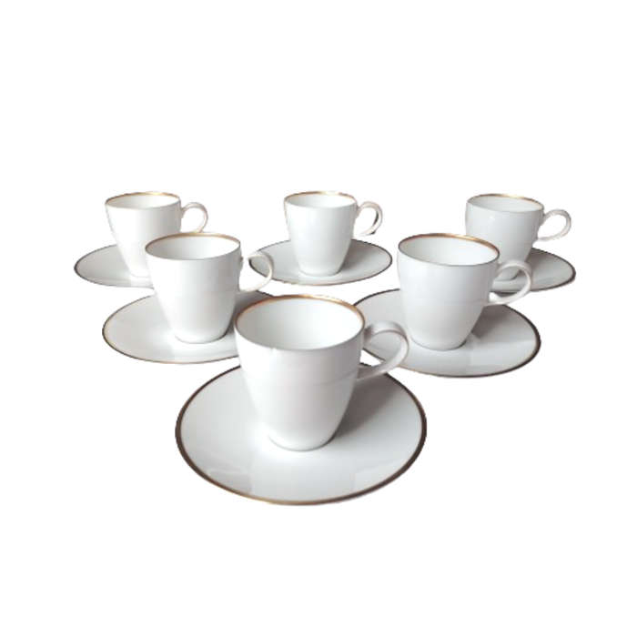 Rosenthal Bavaria White and Gold Cup and Saucer Duo
