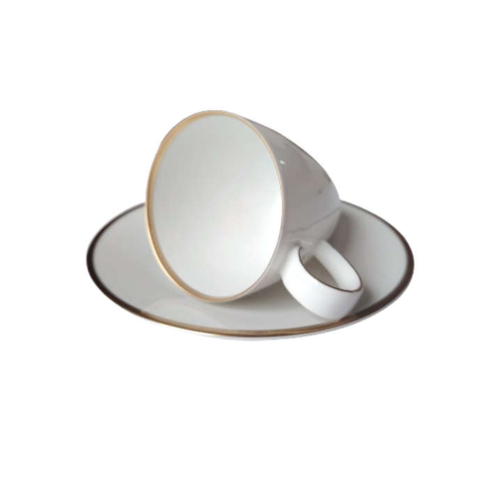 Rosenthal Bavaria White and Gold Cup and Saucer Duo