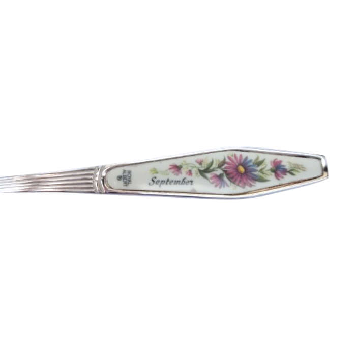 Royal Albert Flower of the Month September Silver Plated Cake Fork
