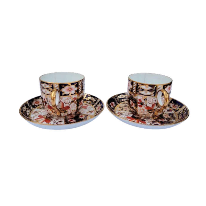 Royal Crown Derby Antique Imari 2451 Espresso Set Duo x 2