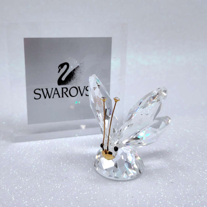 Swarovsli Crystal Large Butterfly Gold Antenna