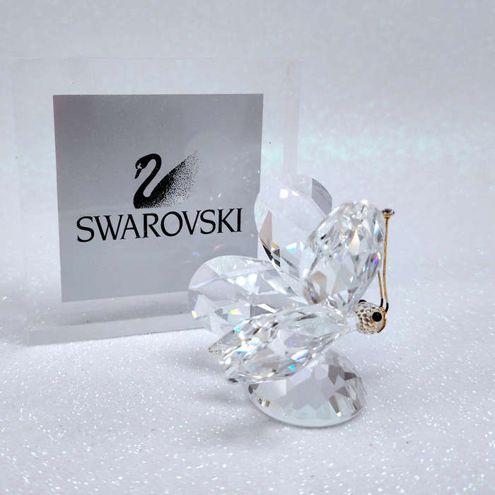 Swarovsli Crystal Large Butterfly Gold Antenna