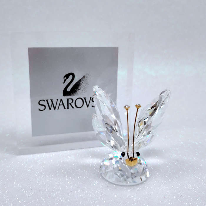 Swarovsli Crystal Large Butterfly Gold Antenna