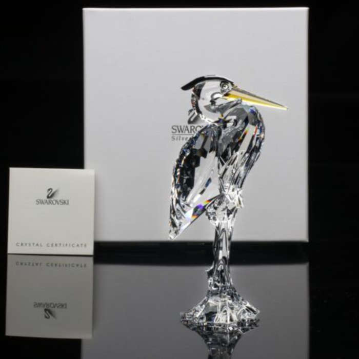 Swarovski Crystal Silver Heron Rare Retired