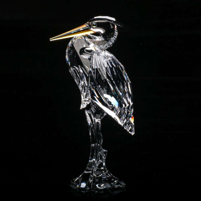 Swarovski Crystal Silver Heron Rare Retired