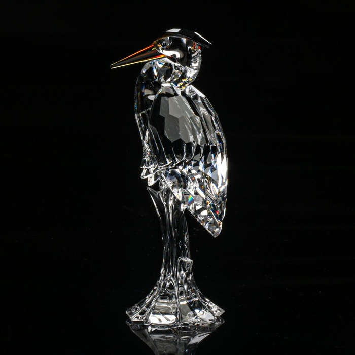 Swarovski Crystal Silver Heron Rare Retired
