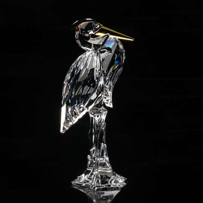 Swarovski Crystal Silver Heron Rare Retired