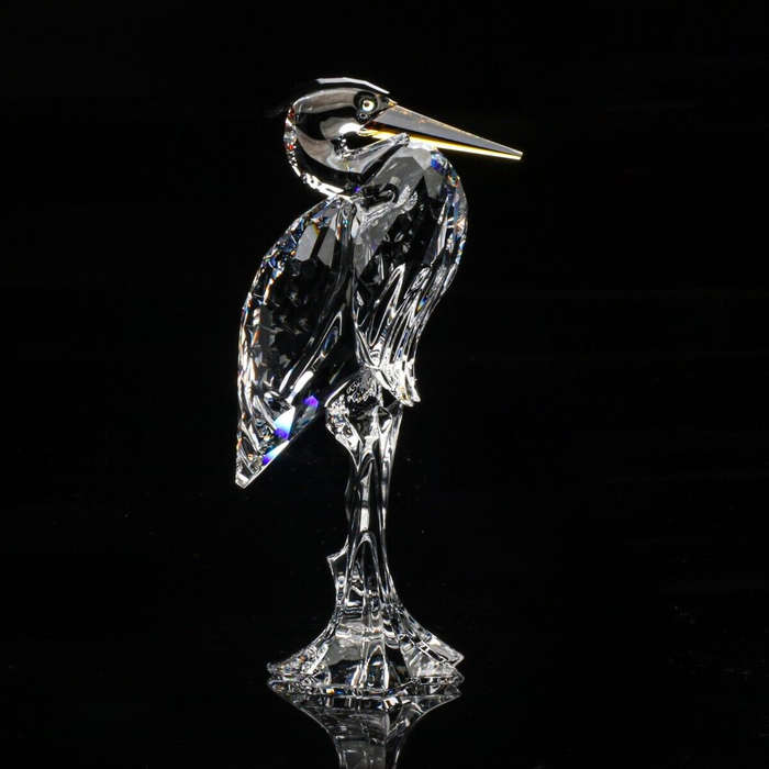 Swarovski Crystal Silver Heron Rare Retired
