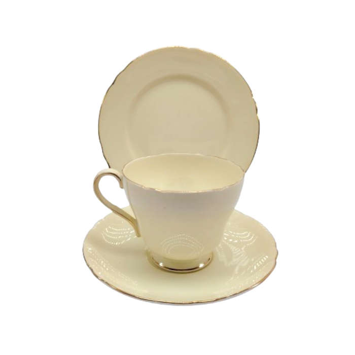 Shelley Pastel Pale Yellow Trio Cup Saucer and Plate