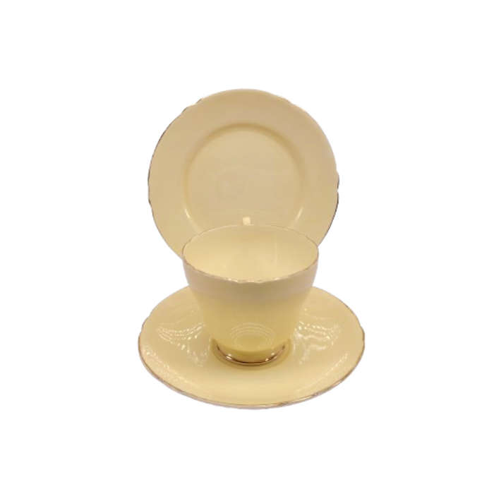 Shelley Pastel Yellow Trio Cup Saucer and Plate
