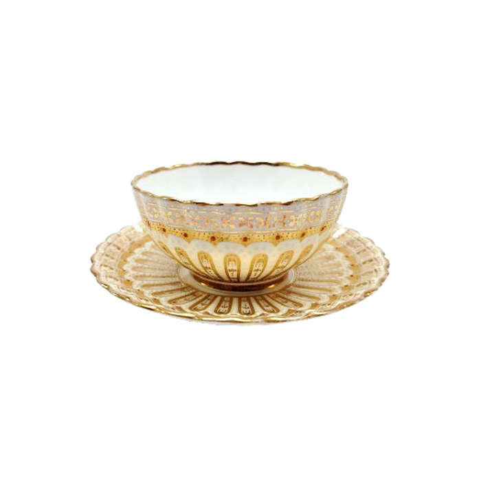 Jeweled Spode Copeland Cup and Saucer Duo Teacup and saucer