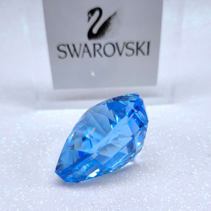Swarovski Silver Crystal Retired Blue Heart