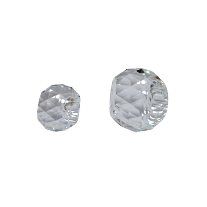 Swarovski Silver Crystal Global Ball Medium and Small Candleholders