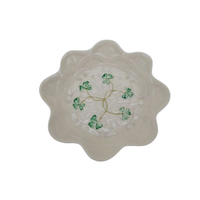 Belleek 2130 Shamrock Dish Millenium 2000