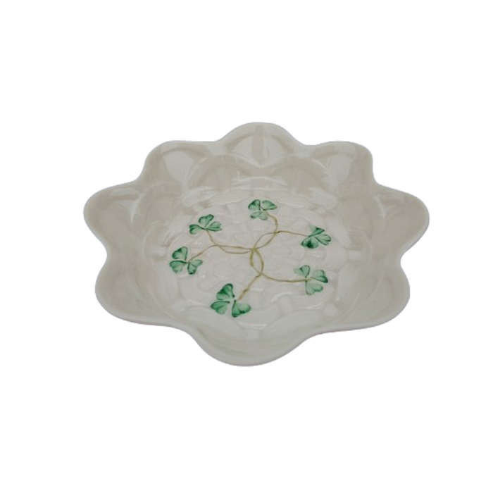 Belleek 2130 Shamrock Dish Millenium 2000