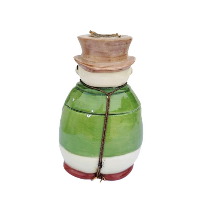 Vintage German Porcelain Bath Salt Jar Dickens Character Pickwick