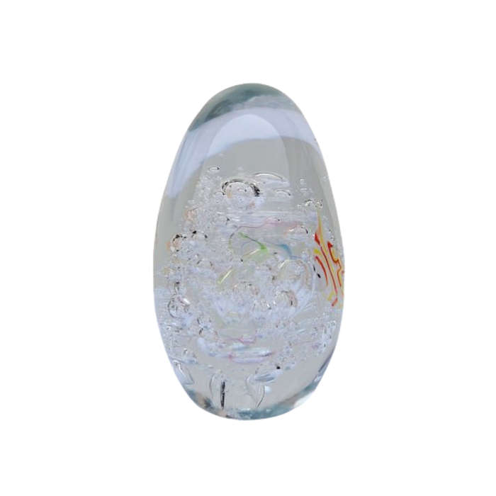 Stunning Murano Glass Paperweight yellow and red fish