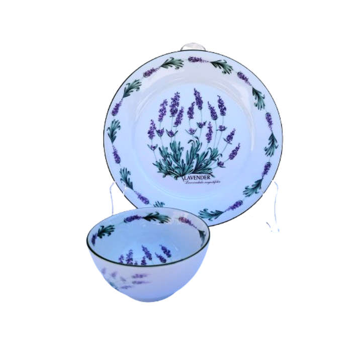 Wiesenthal German Classic White Lavender Plate and bowl