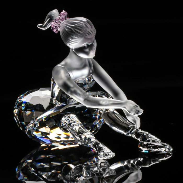 Swarovski Crystal Figurine, Young Ballerina Cheerful Times