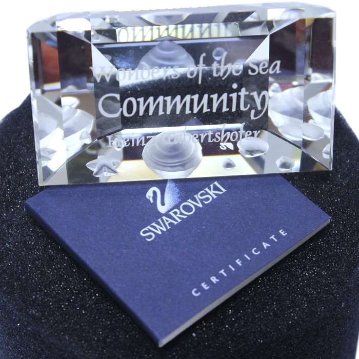 Swarovski Crystal Wonders Of The Sea Community Title Plaque