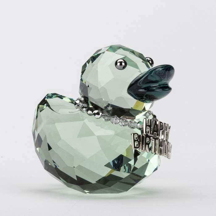 Swarovski Crystal Lovlot Happy Birthday Duck