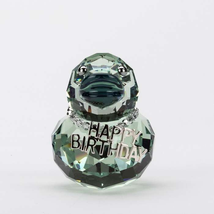 Swarovski Crystal Lovlot Happy Birthday Duck