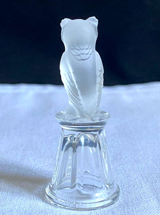 Swarovski Crystal Owl on a  Straight Sided Thimble