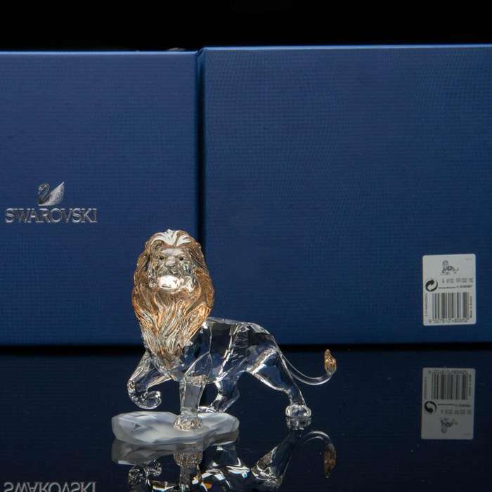 Swarovski Crystal Lion Rare Encounters Boxed