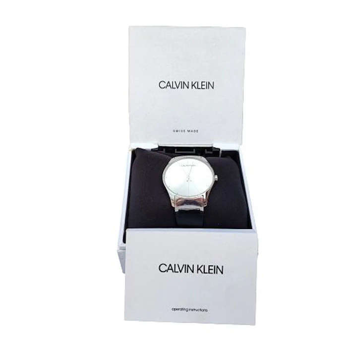 Calvin Klein Unisex Classic Watch 38MM Silver Leather K4D211C6
