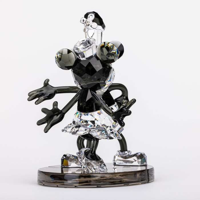 Swarovski Disney Steamboat Willie Mickey And Minnie Mouse Figurine