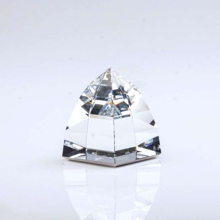 Swarovski Desk Paperweight Press Paper Small Pyramid Crystal