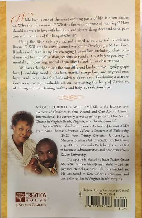 Book - Developing a mature love - Burnell T. Williams Sr.