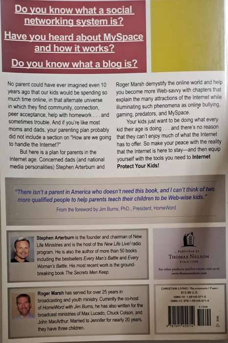 Book - Internet, Protect your Kids - Stephen Arterburn & Roger Marsh