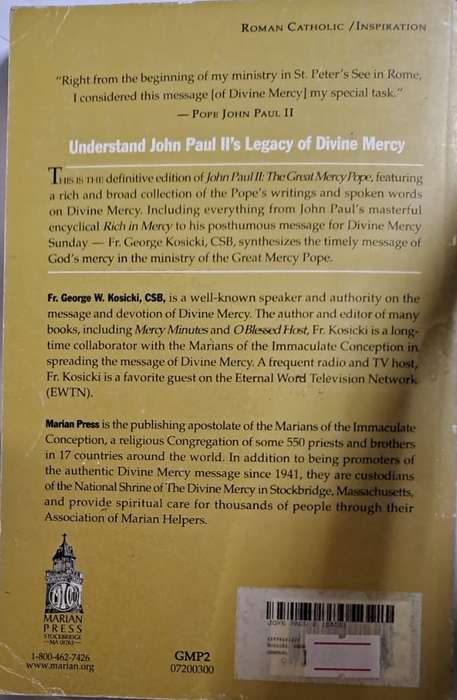 Book - The Great Mercy Pope - John Paul II - Fr. George W Kosicki, CSB