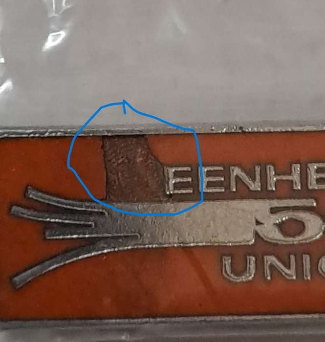 South African Pins - Eenheid/Union 50 (metal) For collectors. Damaged
