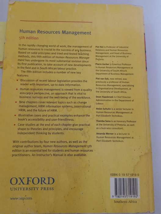 Book - PS Nel, PD Gerber...... - Human Resources Management.