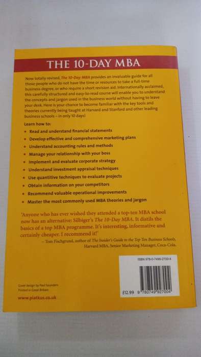 Book - Steven Silbiger - The 10-Day MBA - Mastering the Skills Taught in top Business Schools.