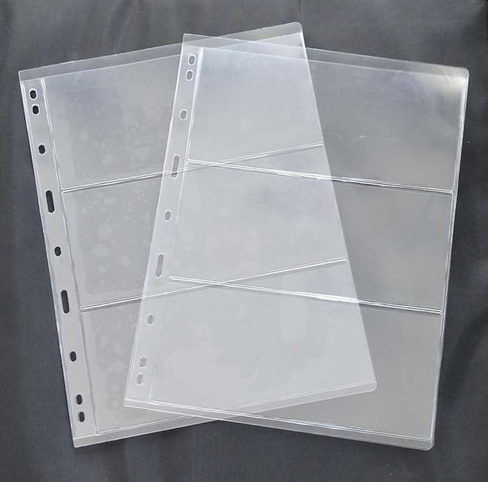 10pcs A4 Banknote pegs. 3 Pocket Page. Hard!!!