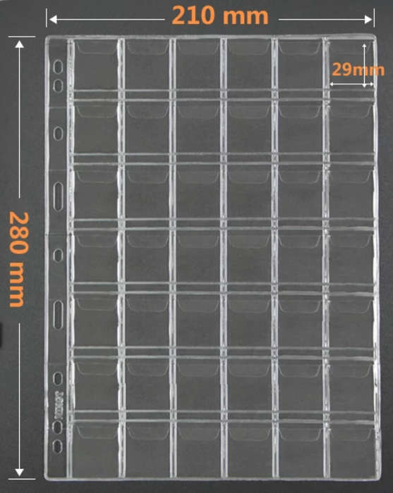 10 pcs A4 Universal Coin Album pegs,42 Pocket Page.