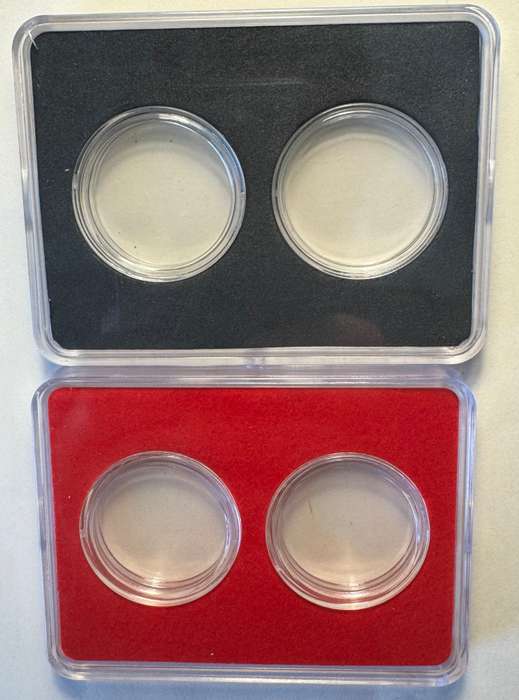 Coin Capsules Box. (23mm x 2) Fit R2 Coins.