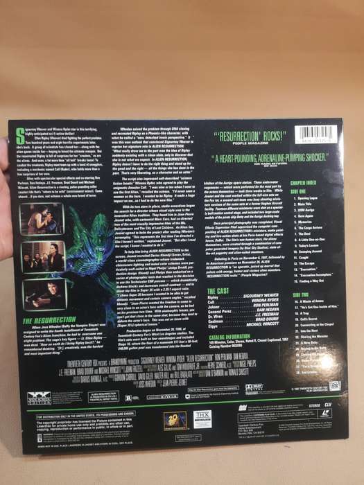 Alien Resurrection Laser Disc, Sigourney Weaver, Winona Ryder 1998