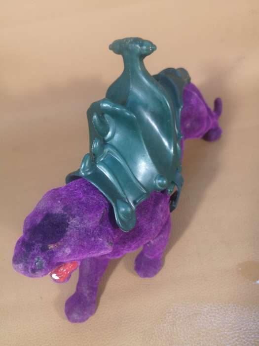 RARE!! HE-MAN 1981 PANTHOR figure + saddle skeletor cat Masters of the Universe MOTU