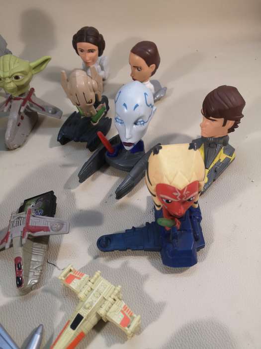Giant Collection of McDonalds Star Wars Clone Wars Bobble Head Toys 2008 Happy Meal