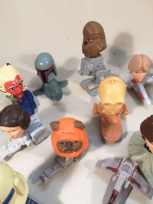 Giant Collection of McDonalds Star Wars Clone Wars Bobble Head Toys 2008 Happy Meal