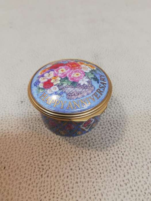 Vintage Royal Worcester Porcelain Pill Box -7cm