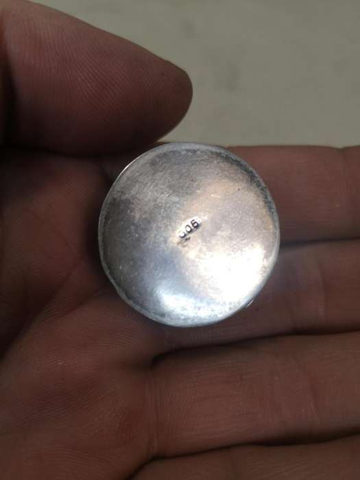 Vintage Handmade Hallmarked 900 Silver Pill Box - 20g