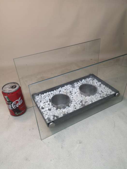 Tempered Glass Bio-Ethanol Table Top Fireplace
