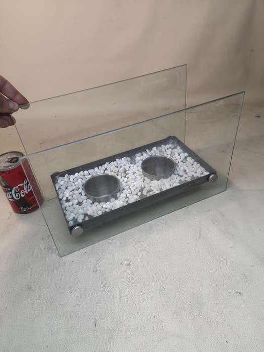 Tempered Glass Bio-Ethanol Table Top Fireplace